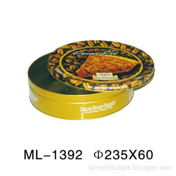 round mooncake tin box